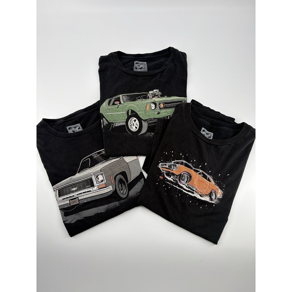 David Freiburger Lot of 3 Men M Shirts 100% Cotton USA Mopar C10 Muscle Truck